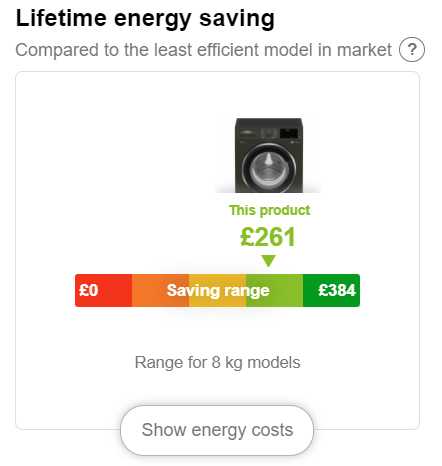 Youreko tool shows life time energy cost